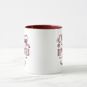 Baby It's Cold Outside Maroon Vakantie Kerstmis Mok (Midden)