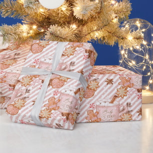 Baby It's Cold Outside Met Strepen Cadeaupapier