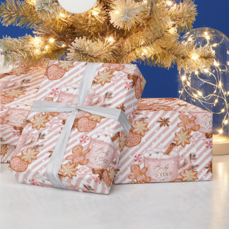 Baby It's Cold Outside Met Strepen Cadeaupapier