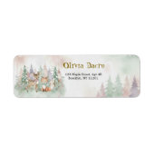 Baby It's Cold Outside Modern Winter Woodland  Etiket (Voorkant)