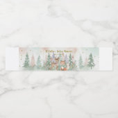 Baby It's Cold Outside Moderne Winter Woud  Waterfles Etiket (Enkel label)