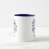 Baby It's Cold Outside Navy Blue Kerstmis Mok (Midden)