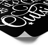 Baby Its Cold Outside Navy Blue Womens Holiday  Poster (Hoek)