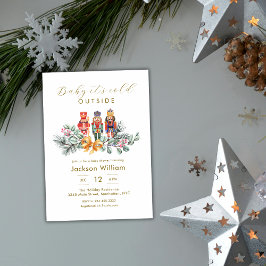 Baby It's Cold Outside Notenkraker Baby Shower Kaart