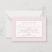 Baby It's Cold Outside Pink Baby Shower Thank You Notitiekaartje (Achterkant)