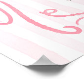 Baby It's Cold Outside Pink Baby Shower Welcome Poster (Hoek)