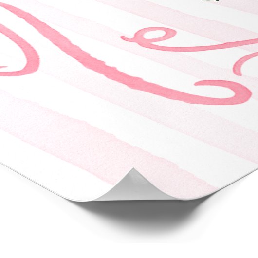 Baby It's Cold Outside Pink Baby Shower Welcome Poster (Hoek)