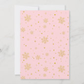  Baby it's Cold Outside Pink Bow Baby Shower  Kaart (Achterkant)