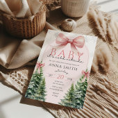 Baby It's Cold Outside Pink Christmas Winter Girl Kaart