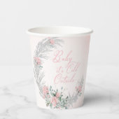 Baby its cold outside Pink Silver Baby Shower Papieren Bekers (Achterkant)