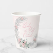 Baby its cold outside Pink Silver Baby Shower Papieren Bekers (Voorkant)