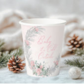 Baby its cold outside Pink Silver Baby Shower Papieren Bekers