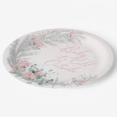 Baby its cold outside Pink Winter  Papieren Bordje (Gekanteld)