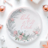 Baby its cold outside Pink Winter  Papieren Bordje