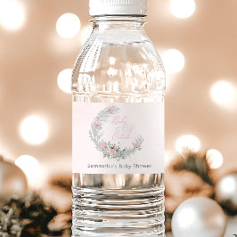 Baby its cold outside Pink Winter  Waterfles Etiket