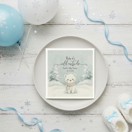 Baby, It's Cold Outside Polar Bear baby shower Servet