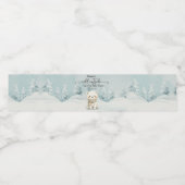 Baby, It's Cold Outside Polar Bear baby shower Waterfles Etiket (Enkel label)