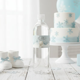 Baby, It's Cold Outside Polar Bear baby shower Waterfles Etiket