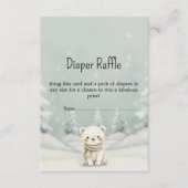 Baby It's Cold Outside Polar Bear Diaper Raffle  Informatiekaartje (Voorkant)