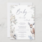 Baby It's Cold Outside QR Code Baby Shower-verjaar Kaart (Voorkant)