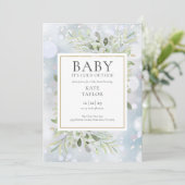 Baby It's Cold Outside QR-code Winter Babyshower Kaart (Staand voorkant)