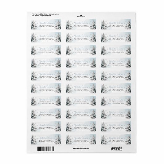 Baby it's Cold Outside Return Address Etiket (Full Sheet)