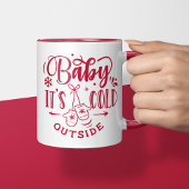 Baby It's Cold Outside Rode Kerstmis Mok