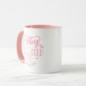 Baby It's Cold Outside Roze Kerstmis Mok (Voorkant links)