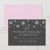 Baby it's Cold Outside Roze RSVP Kaart (Voorkant / Achterkant)