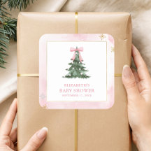 Baby It's Cold Outside Roze Strik Baby Shower