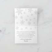 Baby It's Cold Outside Roze Strik Bedankkaart (Binnen)