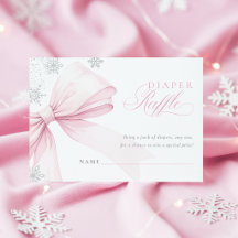 Baby It's Cold Outside Roze Strik Diaper Loterijka