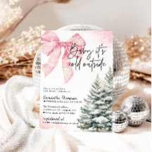 Baby It's Cold Outside Roze Strik Winter Baby Borr