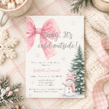 Baby It's Cold Outside Roze Winter Baby Borrel