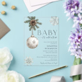 Baby it's cold outside rustic boho baby shower acryl uitnodigingen (Insitu (Huwelijk))