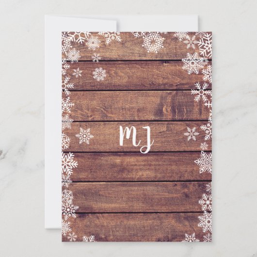 Baby It's Cold Outside Rustic Winter Baby Shower Kaart (Achterkant)