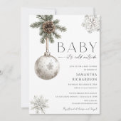 Baby it's cold outside rustieke boho baby shower kaart (Voorkant)
