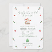 Baby It's Cold Outside Santa Winter Baby Shower Kaart (Voorkant)