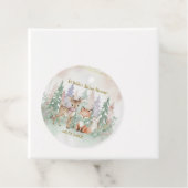 Baby It's Cold Outside Schattig Winter Bos Bedankjes Labels (In situ)
