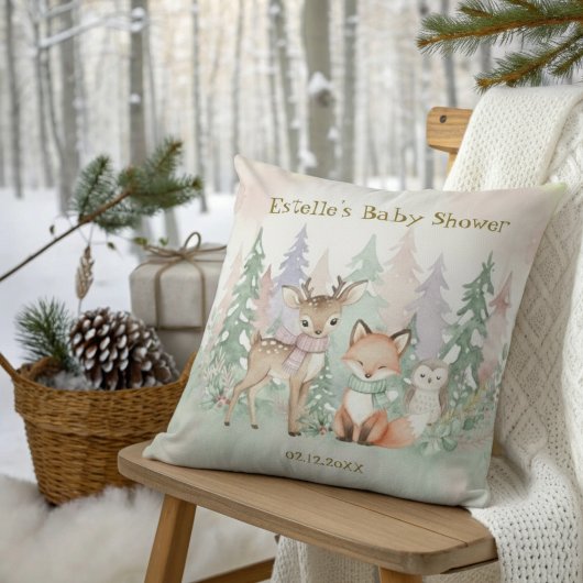 Baby It's Cold Outside Schattig Winter Bos Kussen