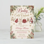 Baby It's Cold Outside Shower Kaart (Staand voorkant)