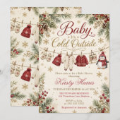 Baby It's Cold Outside Shower Kaart (Voorkant / Achterkant)