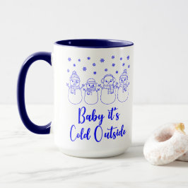 Baby It's Cold Outside Sneeuwmannen Sneeuwen Kerst Mok