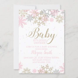 Baby It's Cold Outside Sneeuwvlok Baby Shower Kaart