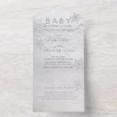 Baby It's Cold Outside Sneeuwvlokken Baby Shower A All In One Uitnodiging (Binnen)