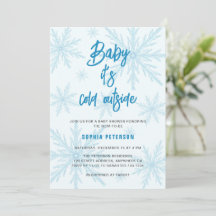 Baby Its Cold Outside Snowflakes Boy Baby Shower