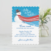 Baby It's Cold Outside Snowman Christmas Party Kaart (Staand voorkant)
