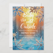 Baby Its Cold Outside Snowy Winter Baby Shower Kaart (Voorkant)