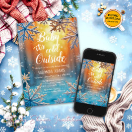 Baby Its Cold Outside Snowy Winter Baby Shower Kaart