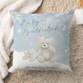 Baby, It's Cold Outside Soft Teddy Bear & Snowflak Kussen (Deken)